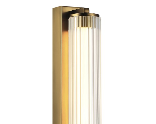 SL6224.301.01 Светильник настенный ST-Luce Латунь/Прозрачный LED 1*8W 4000K БАМБУ
