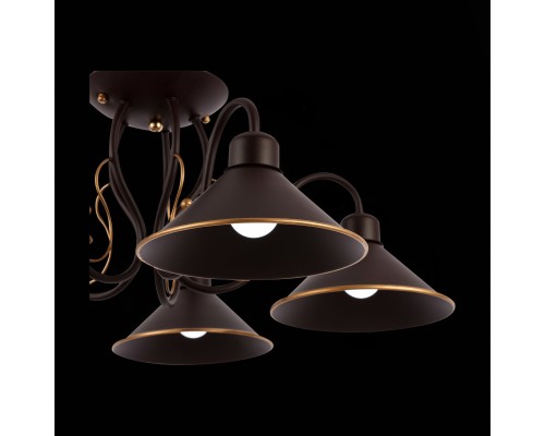 SLE120402-05 Светильник потолочный темно-коричневый/темно-коричневый E27 5*60W CIOLLA