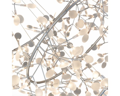 SL379.103.486 Люстра подвесная ST-Luce Серебристый/Белый LED 486*0,5W 3500K RAFINA