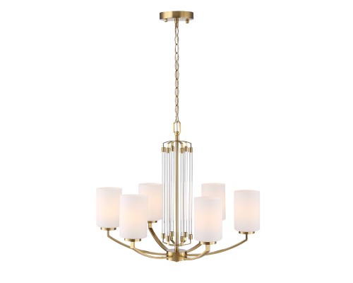 SL1403.303.06 Люстра подвесная ST-Luce Латунь/Прозрачный E27*6 40W ОПАЛ