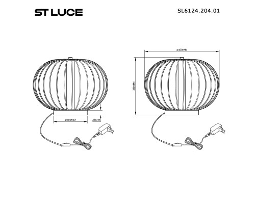 SL6124.204.01 Прикроватная лампа ST-Luce Золотистый/Золотистый LED 1*10W 3000K SLICE