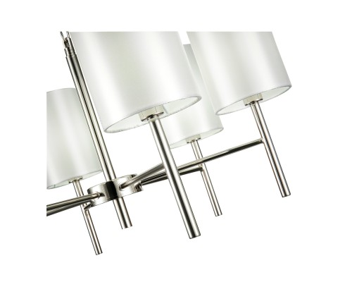 SLE107303-06 Люстра подвесная Никель/Белый E14 6*40W NOIA