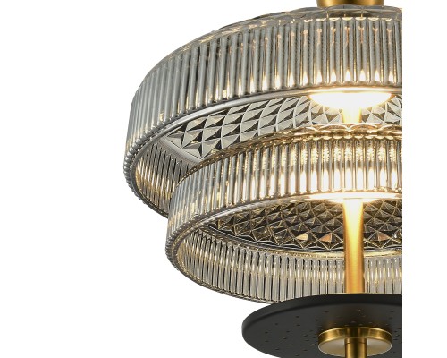 SL6122.303.01 Светильник подвесной ST-Luce Латунь/Латунь, Дымчатый LED 1*8W 3000K ОРИЕНТАЛЬ