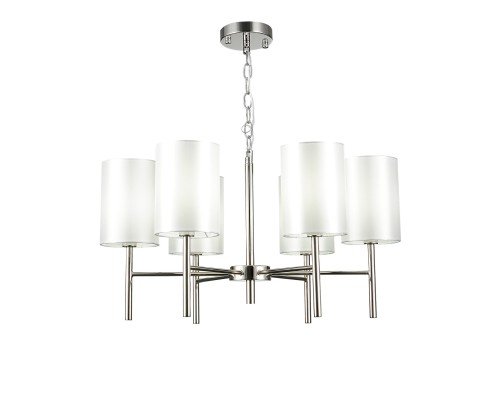 SLE107303-06 Люстра подвесная Никель/Белый E14 6*40W NOIA