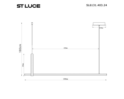 SL6131.403.24 Светильник подвесной ST-Luce Черный/Черный, Терракотовый LED 1*24W 4000K SHAPE