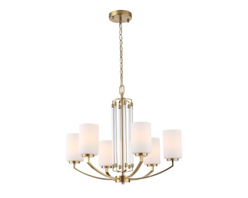 SL1403.303.06 Люстра подвесная ST-Luce Латунь/Прозрачный E27*6 40W ОПАЛ