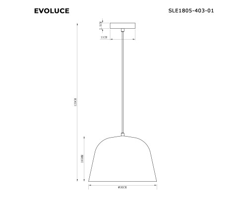 SLE1805-403-01 Светильник подвесной Черный/Черный E27 1*40W BLANK