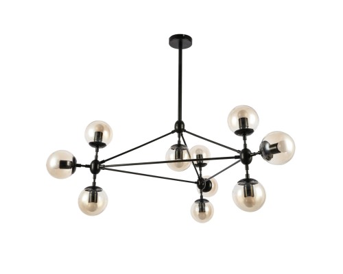 SLE154903-10 Светильник потолочный Черный/Янтарный E27 10*40W LACOTTA