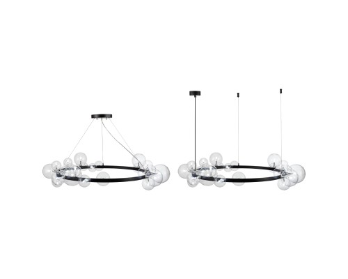 SL1165.403.24 Светильник подвесной ST-Luce Черный/Прозрачный G4 24*5W NECTON