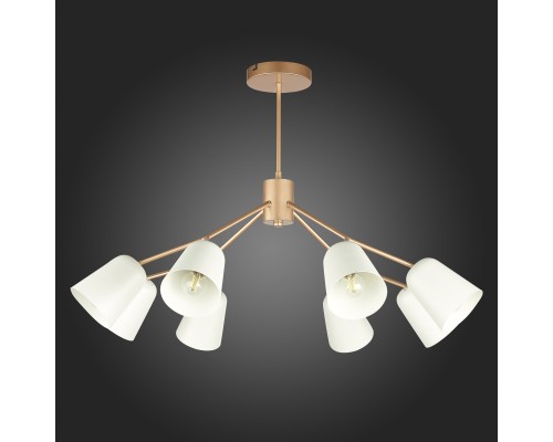 SLE155902-08 Светильник потолочный Золотистый/Белый E14 8*40W MARIO