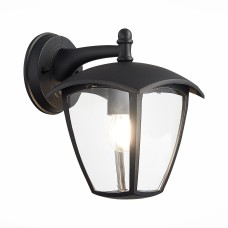 Светильник уличный настенный ST-Luce Черный/Черный, Прозрачный E27 1*40W СИВИНО