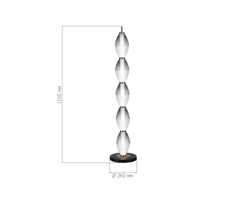 SL6130.405.27 Светильник напольный ST-Luce Черный/Белый, Дымчатый LED 1*35W 3000K ICE