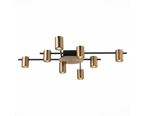 SL1207.402.08 Светильник потолочный ST-Luce Черный/Латунь GU10 8*7W VEROLI