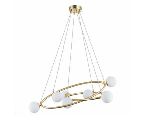 SL1508.203.07 Люстра подвесная ST-Luce Золотистый/Белый G9 7*5W RIALTO