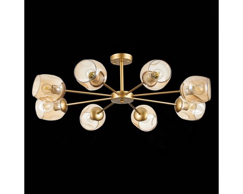 SLE155412-08 Светильник потолочный Золотистый/Янтарный E27 8*60W PALLO