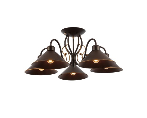 SLE120402-05 Светильник потолочный темно-коричневый/темно-коричневый E27 5*60W CIOLLA