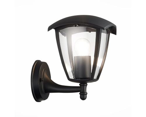 SL081.401.01 Светильник уличный настенный ST-Luce Черный/Черный, Прозрачный E27 1*40W SIVINO