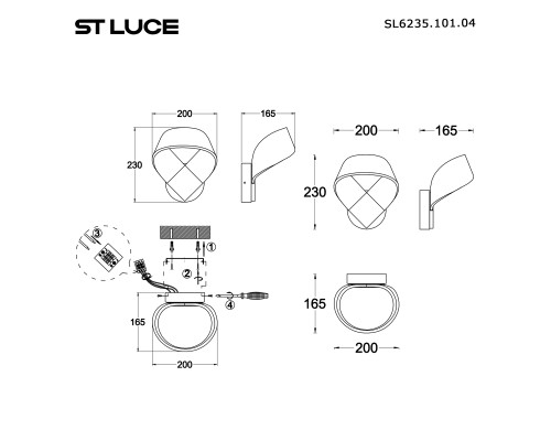 SL6235.101.04 Светильник настенный ST-Luce Никель/Прозрачный LED 1*4W 4000K FAIRY