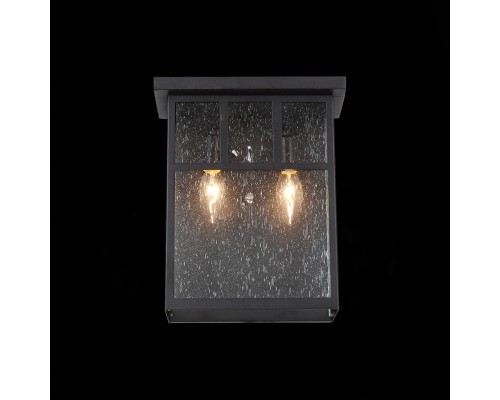 SL079.401.02 Светильник уличный настенный ST-Luce Темный кофе/Прозрачное кракелированное стекло E14 GLAZGO