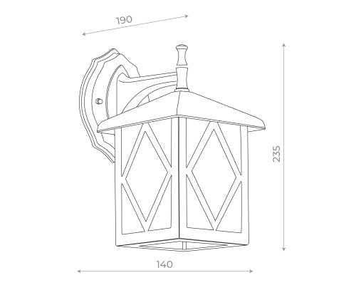 SL084.411.01 Светильник уличный настенный ST-Luce Черный/Черный, Прозрачный E27 1*60W LORNE