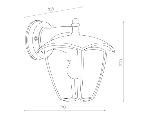 SL081.411.01 Светильник уличный настенный ST-Luce Черный/Черный, Прозрачный E27 1*40W SIVINO
