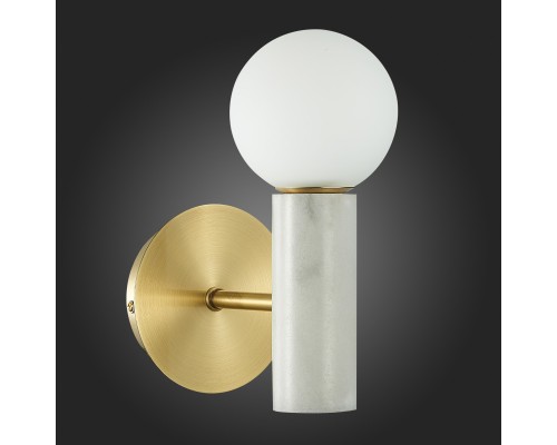 SL1210.501.01 Светильник настенный ST-Luce Золотистый, Белый/Белый G9 1*5W PIETRA