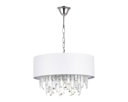 SLE1120-103-07 Светильник подвесной Хром/Белый E14 7*40W DAHLIA