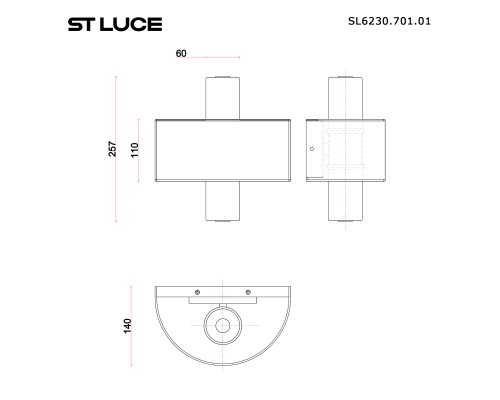 SL6230.701.01 Светильник настенный ST-Luce Зеленый/Белый LED 1*5W 3000K NOBLE