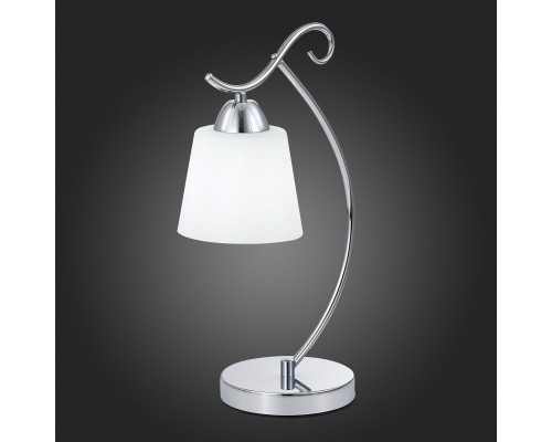 SLE103904-01 Прикроватная лампа Хром/Белый E27 1*60W LIADA