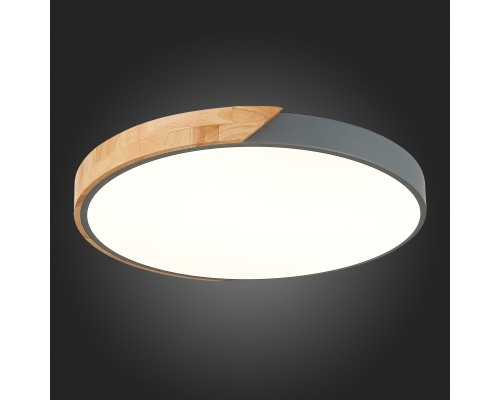 SLE200972-01 Светильник потолочный Серый, Светлое дерево/Белый LED 1*45W 3000K/4000K/6000K FESTA