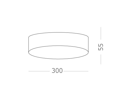 ST606.532.36 Светильник потолочный Белый LED 1*36W 3000K 3 240Lm Ra>90 120° IP20 D300xH55 180-240V Накладные светильники