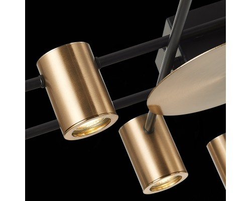 SL1207.402.08 Светильник потолочный ST-Luce Черный/Латунь GU10 8*7W VEROLI