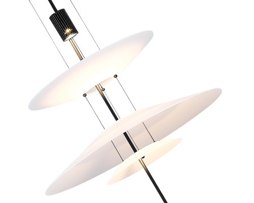 SL6101.413.01 Люстра подвесная ST-Luce Черный/Белый LED 1*15W 3000K ИСОЛА