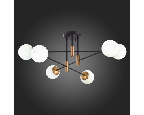 SL1203.402.06 Люстра потолочная ST-Luce Бронза,Черный/Белый E27 6*40W LIMANO