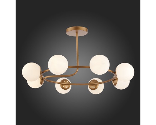 SLE220602-08 Светильник потолочный Золотистый/Белый E14 8*40W CALABRIA