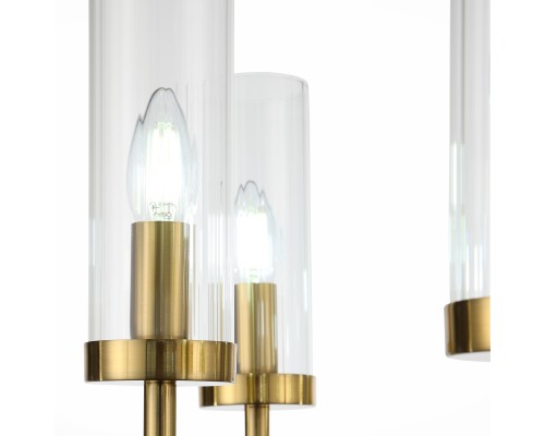 SL1159.303.07 Люстра подвесная ST-Luce Латунь/Латунь, Прозрачный E14 7*60W ACAZIO