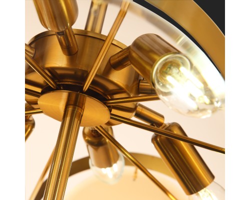 SL1161.333.09 Люстра подвесная ST-Luce Латунь/Янтарный E14 9*60W FAZIA