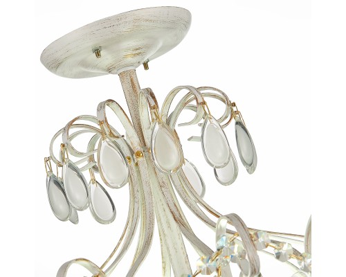 SLE160302-06 Светильник потолочный Золотистый/Белый матовый E14 6*60W MAGONZA