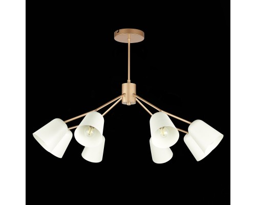 SLE155902-08 Светильник потолочный Золотистый/Белый E14 8*40W MARIO