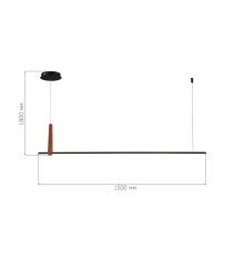 SL6131.403.24 Светильник подвесной ST-Luce Черный/Черный, Терракотовый LED 1*24W 4000K SHAPE