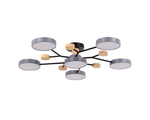 SLE6006-702-06 Светильник потолочный Серый/Серый LED 6*12W 3000K/4500K/6000K FAEMA