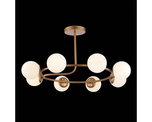 SLE220602-08 Светильник потолочный Золотистый/Белый E14 8*40W CALABRIA