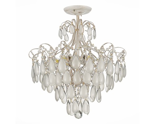 SLE160302-06 Светильник потолочный Золотистый/Белый матовый E14 6*60W MAGONZA