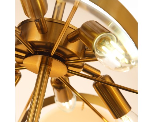 SL1161.333.09 Люстра подвесная ST-Luce Латунь/Янтарный E14 9*60W FAZIA