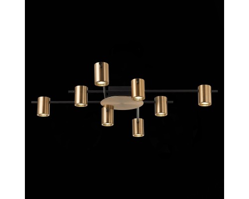 SL1207.402.08 Светильник потолочный ST-Luce Черный/Латунь GU10 8*7W VEROLI