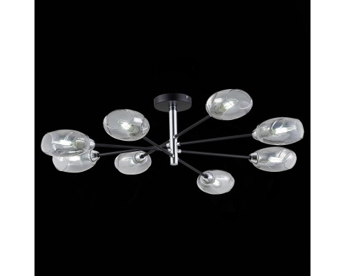 SLE155512-08 Светильник потолочный Черный, Хром/Дымчатый E14 8*40W GLOA