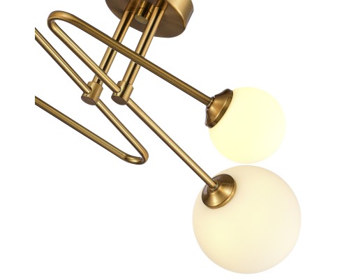 SLE2211-302-04 Светильник потолочный Латунь/Белый G9 LED 4*5W FANTINI