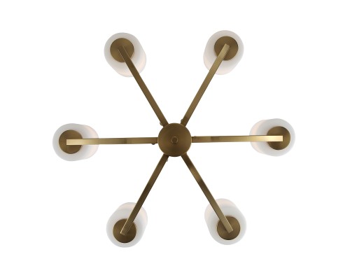 SL1403.303.06 Люстра подвесная ST-Luce Латунь/Прозрачный E27*6 40W ОПАЛ