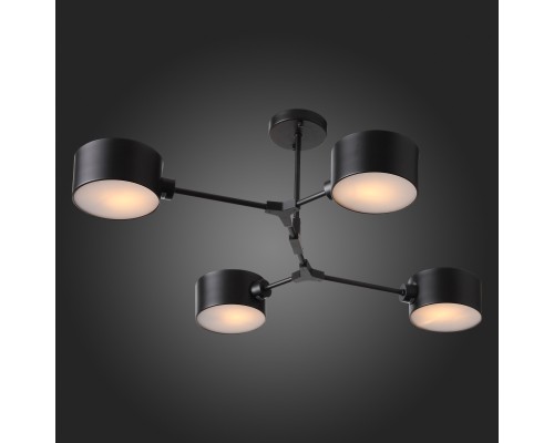 SLE183402-04 Светильник потолочный Черный/Черный E14 4*60W GIMENTO