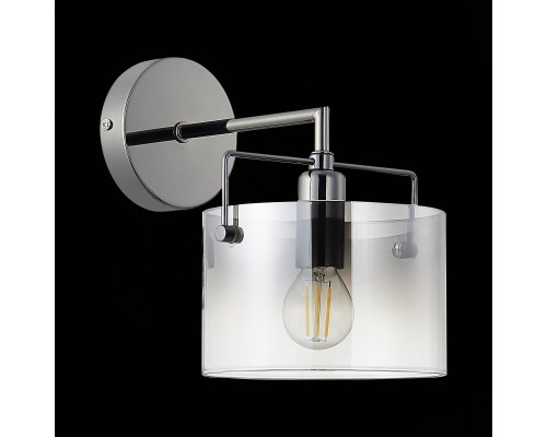 SLE155601-01 Светильник настенный Хром/Дымчатый E14 1*40W NOSTA